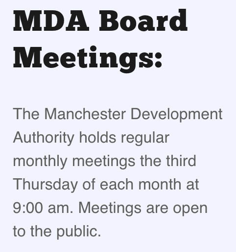 MDA Manchester Development Authority Manchester GA